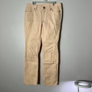 EUC Ann Taylor LOFT Peach Denim Jeans Pants Modern Straight 26 / 2P Petite